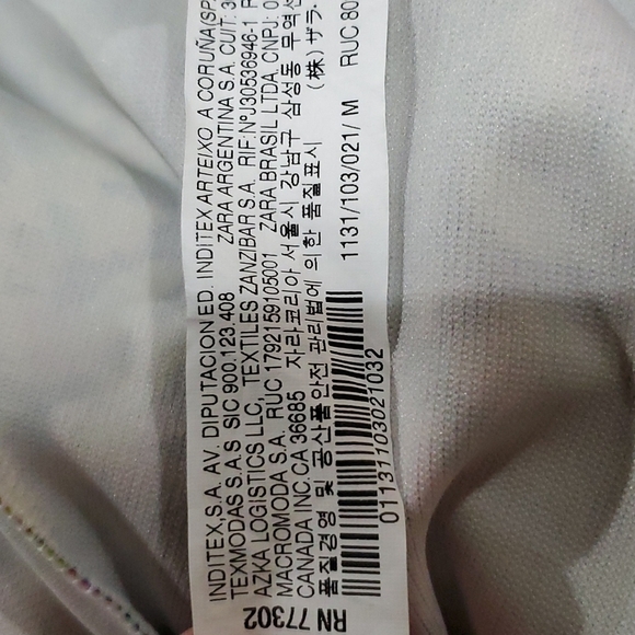 Zara Trafalgac tropical floral pattern sort sleeve multicolored dress - Picture 7 of 8